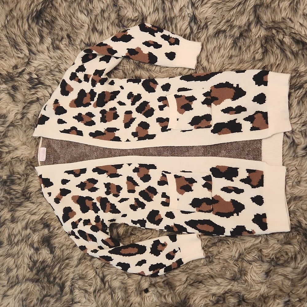 Pink Lily Leopard Cardigan